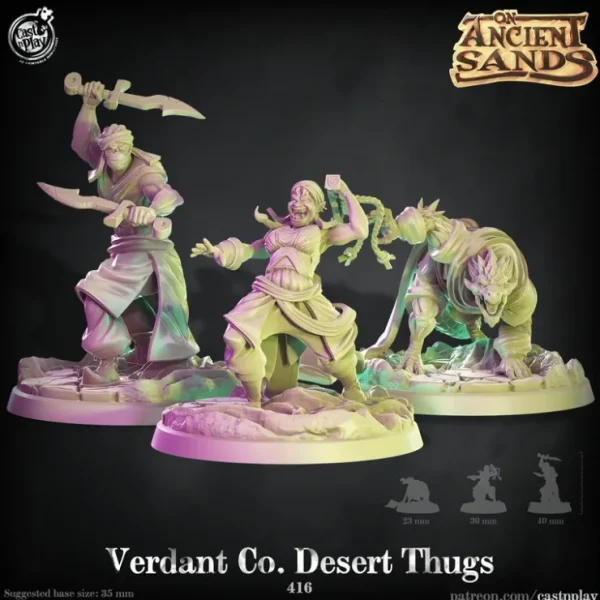 Cheap Verdant Co. Desert Thugs - Miniature Marvels: Airplane Models & Painted Dice Miniature