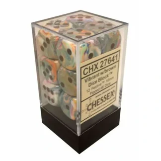 Outlet Vibrant / Brown: Festive 12d6 16mm Dice Set CHX 27641 - Miniature Marvels: Airplane Models & Painted Dice Dice
