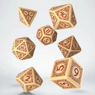 Flash Sale Viking Beige & Burgundy Dice Set (7) QWS SVIK87 - Miniature Marvels: Airplane Models & Painted Dice Dice