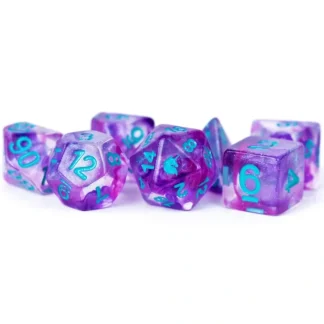 Online Violet Infusion 16mm Poly Dice Set MET 702 - Miniature Marvels: Airplane Models & Painted Dice Dice