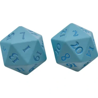 Shop Vivid Heavy Metal Dice: Light Blue (2d20) - Miniature Marvels: Airplane Models & Painted Dice Dice