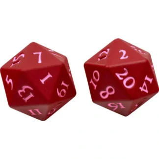 Clearance Vivid Heavy Metal Dice: Red (2d20) - Miniature Marvels: Airplane Models & Painted Dice Accessories