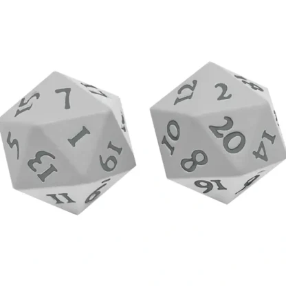 Flash Sale Vivid Heavy Metal Dice: White (2d20) - Miniature Marvels: Airplane Models & Painted Dice Accessories