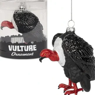 Store Vulture Ornament - Christmas Holiday Art Hand-Blown Glass Decor Archie McPhee - Miniature Marvels: Airplane Models & Painted Dice Egpull