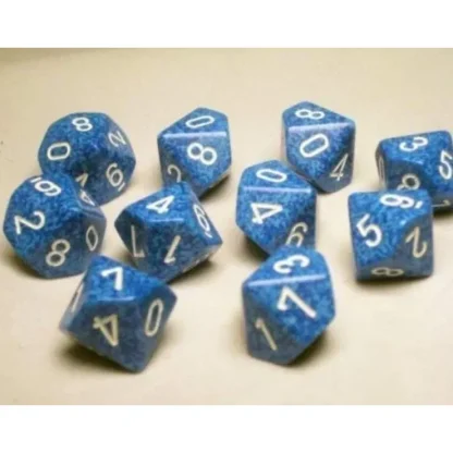Shop Water: Speckled d10 Dice Set (10's) CHX 25106 - Miniature Marvels: Airplane Models & Painted Dice Dice