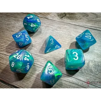 Online Waterlily / White: Festive Polyhedral Dice Set (7's) CHX 27546 - Miniature Marvels: Airplane Models & Painted Dice Dice
