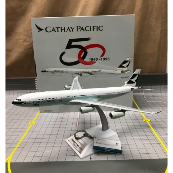 WB Models WB-A340-3-012 1:200 Cathay Pacific Airbus A340-313 - Miniature Marvels: Airplane Models & Painted Dice* Airplane Model