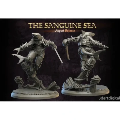 Fashion Wereshark Female Jumping - Miniature Marvels: Airplane Models & Painted Dice Miniature