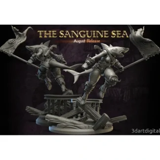 Store Wereshark Female With Flag - Miniature Marvels: Airplane Models & Painted Dice Miniature