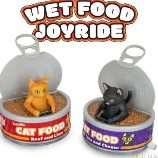 Fashion Wet Food Joyride Racer - Funny Wind Up Cat Racing Toy - Archie McPhee - Miniature Marvels: Airplane Models & Painted Dice Egpull