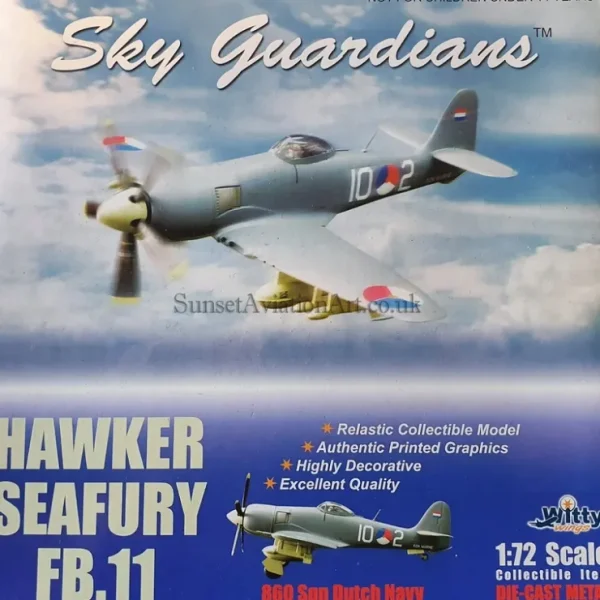 Sale Witty Wings WTW72-015-005 1:72 Hawker Sea Fury FB11 860 Sqn Dutch Navy - Miniature Marvels: Airplane Models & Painted Dice Airplane Model