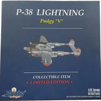 Best Sale Witty Wings WTW-72-020-009 1:72 P-38 Lightning Pudgy V - Miniature Marvels: Airplane Models & Painted Dice Airplane Model