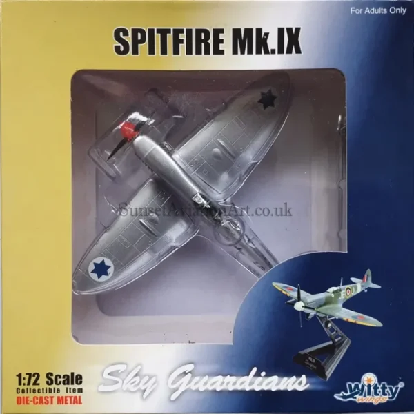 Shop Witty Wings WTW-72-002-002 1:72 Spitfire Mk.IX Israel AF - Miniature Marvels: Airplane Models & Painted Dice Airplane Model