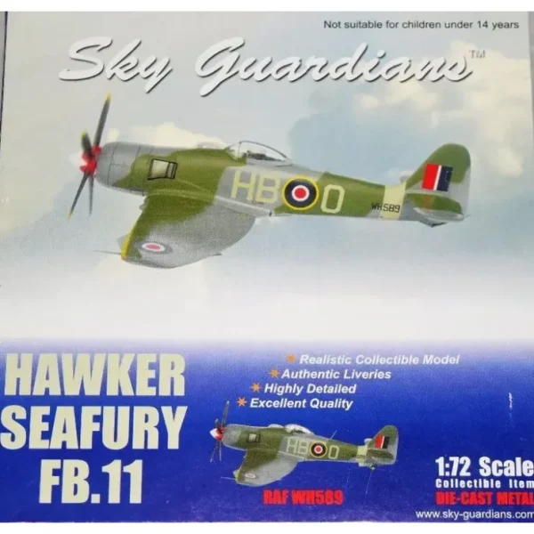 Fashion Witty Wings WTW72-015-00C 1:72 Hawker Sea Fury FB.11 RAF WH589 - Miniature Marvels: Airplane Models & Painted Dice Airplane Model