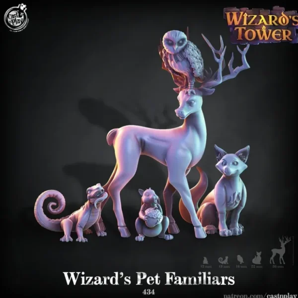 Online Wizard Pet Familiars - Miniature Marvels: Airplane Models & Painted Dice Miniature