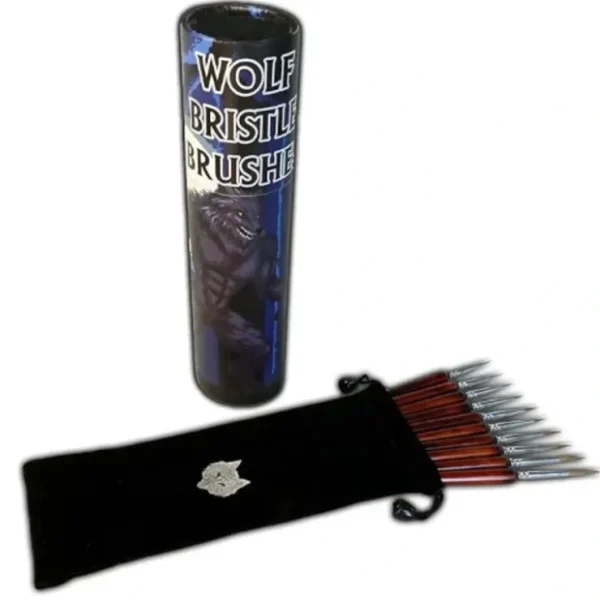 Online WOLF BRISTLE BRUSH SET - Miniature Marvels: Airplane Models & Painted Dice Paint