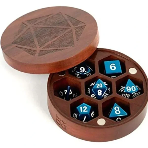 Store Wood Round Chest Dice Case: Purple Heart MET 813 - Miniature Marvels: Airplane Models & Painted Dice Dice