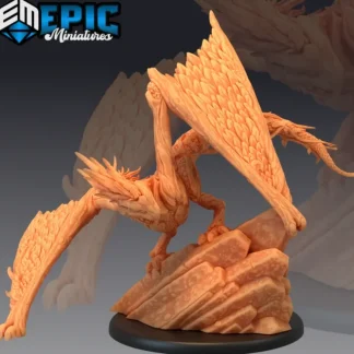 Discount Wood Wyvern Attacking - Miniature Marvels: Airplane Models & Painted Dice Miniature