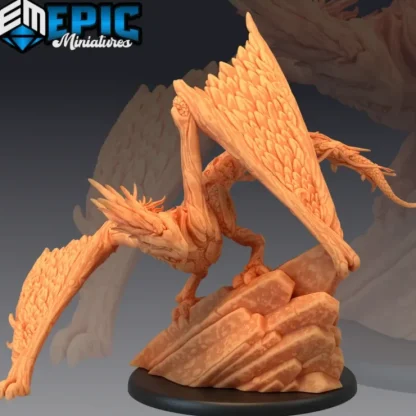 Discount Wood Wyvern Attacking - Miniature Marvels: Airplane Models & Painted Dice Miniature