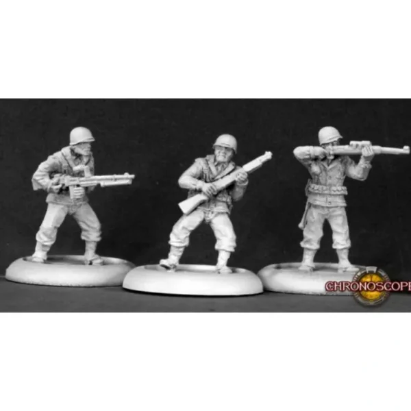 Fashion WWII American Infantry (3): Chronoscope RPR 50075 - Miniature Marvels: Airplane Models & Painted Dice Miniature